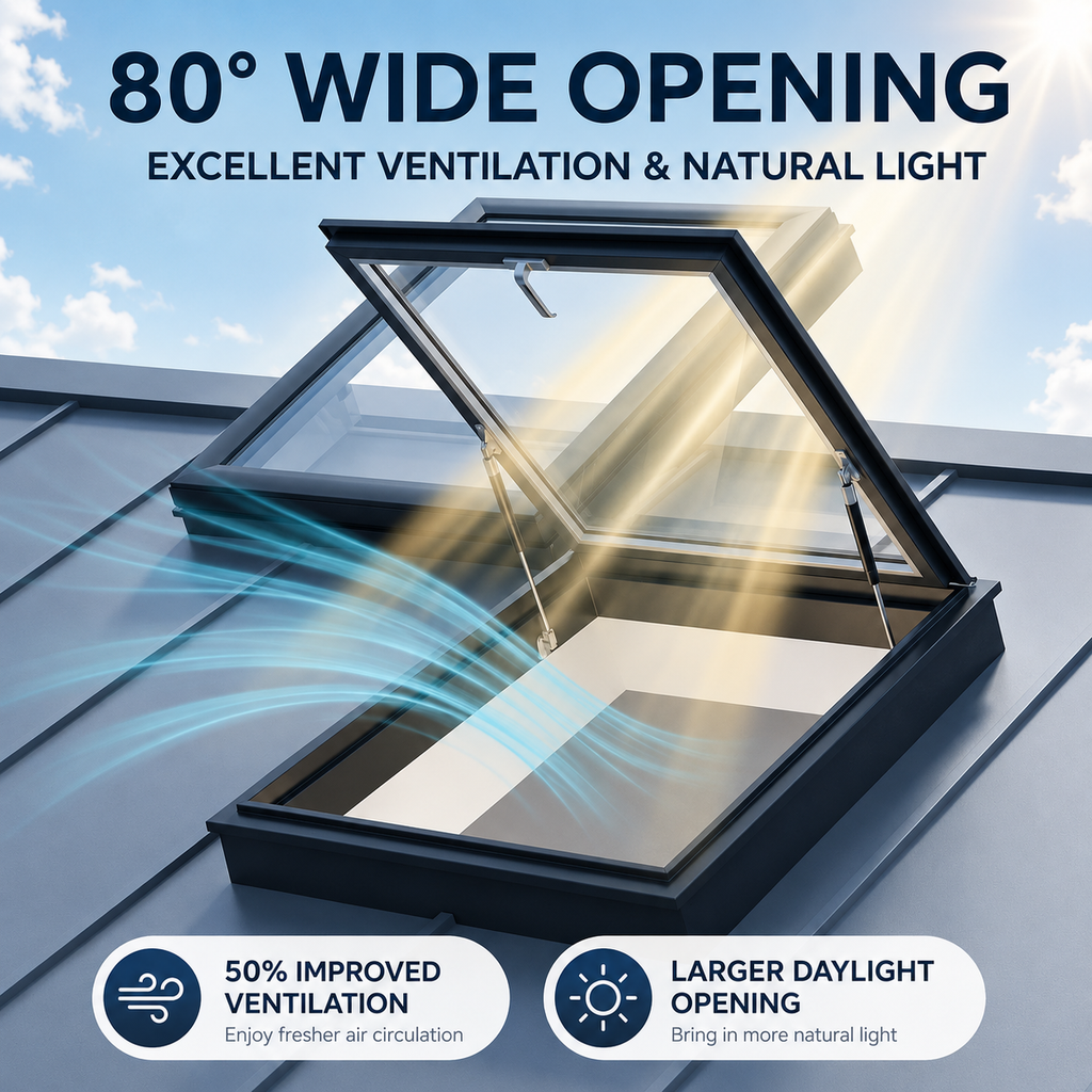 Manual Aluminum Roof Skylight