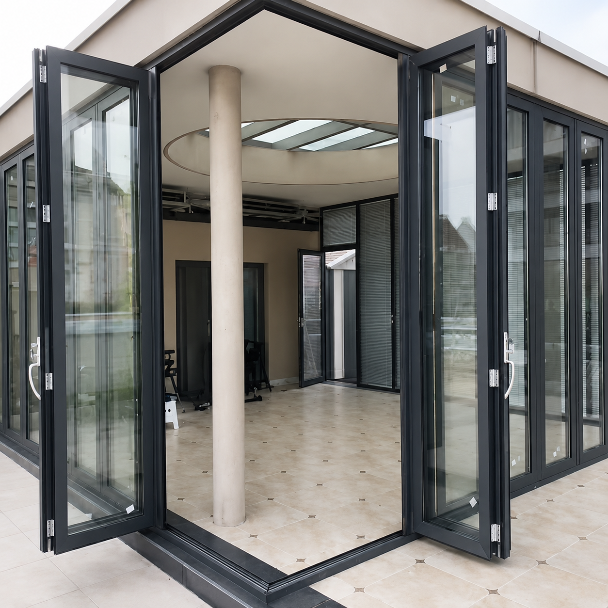 Custom Aluminum Bifold Doors | Heavy Duty Folding Glass Doors for Modern Homes