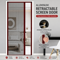 Custom Retractable Pleated Screen Door – No-Drill Aluminum Frame
