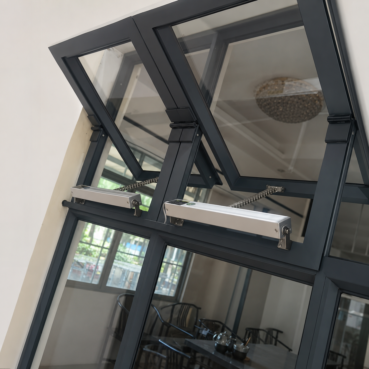 ustom Aluminum Electric Smoke Vent Window with Fire Control System Integration