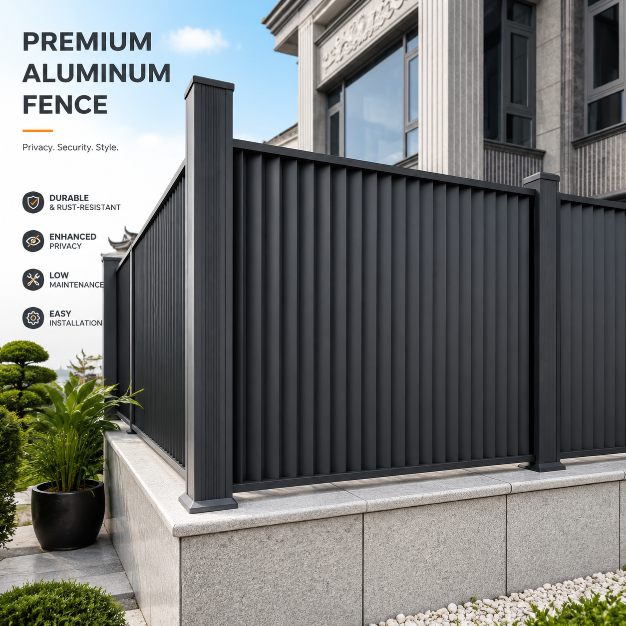 Custom Aluminum Railing | Outdoor Rustproof Balcony Deck Villa Guardrail