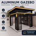 Modern Aluminum Pergola Gazebo for Outdoor Living | Custom Sizes Available