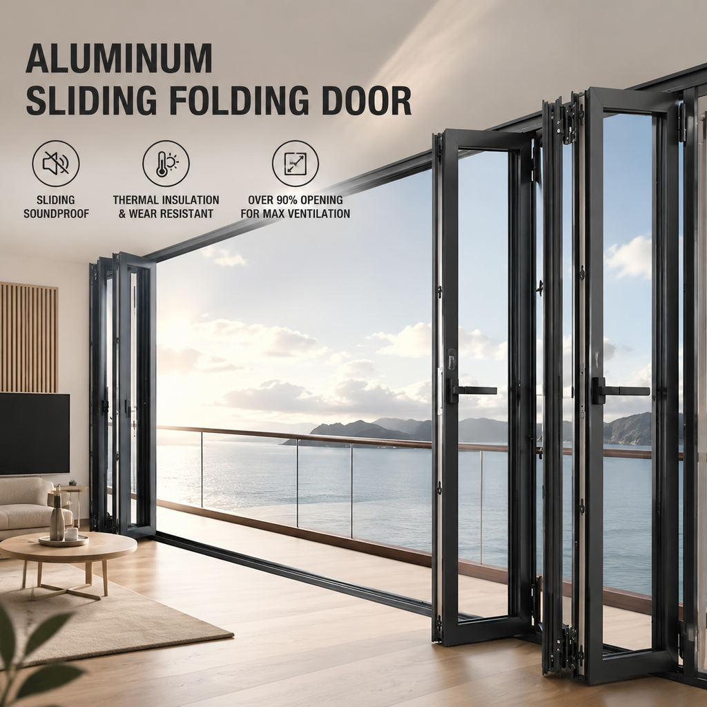 Custom Aluminum Bifold Doors | Heavy Duty Folding Glass Doors for Modern Homes